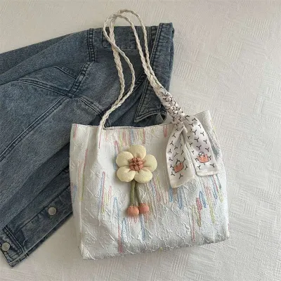 Unique Flower Design Large Capacity Shoulder Bag